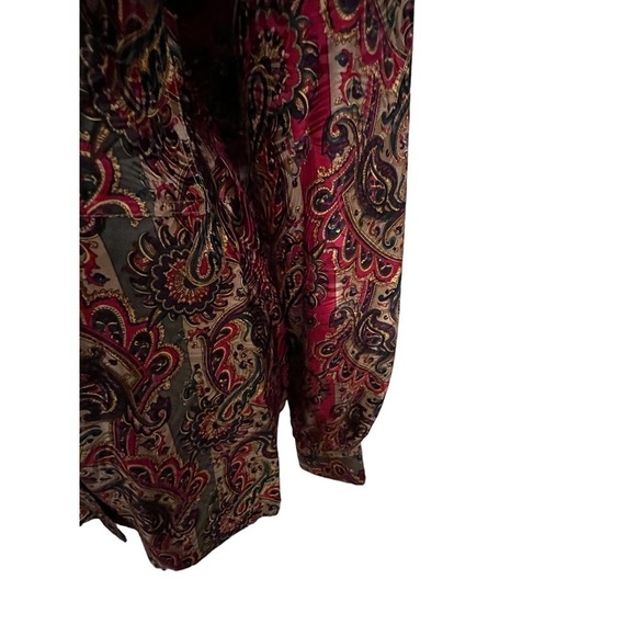 Vintage Gallant 100% Silk Paisley Multicolor Button Down Blouse 16 - Picture 6 of 7